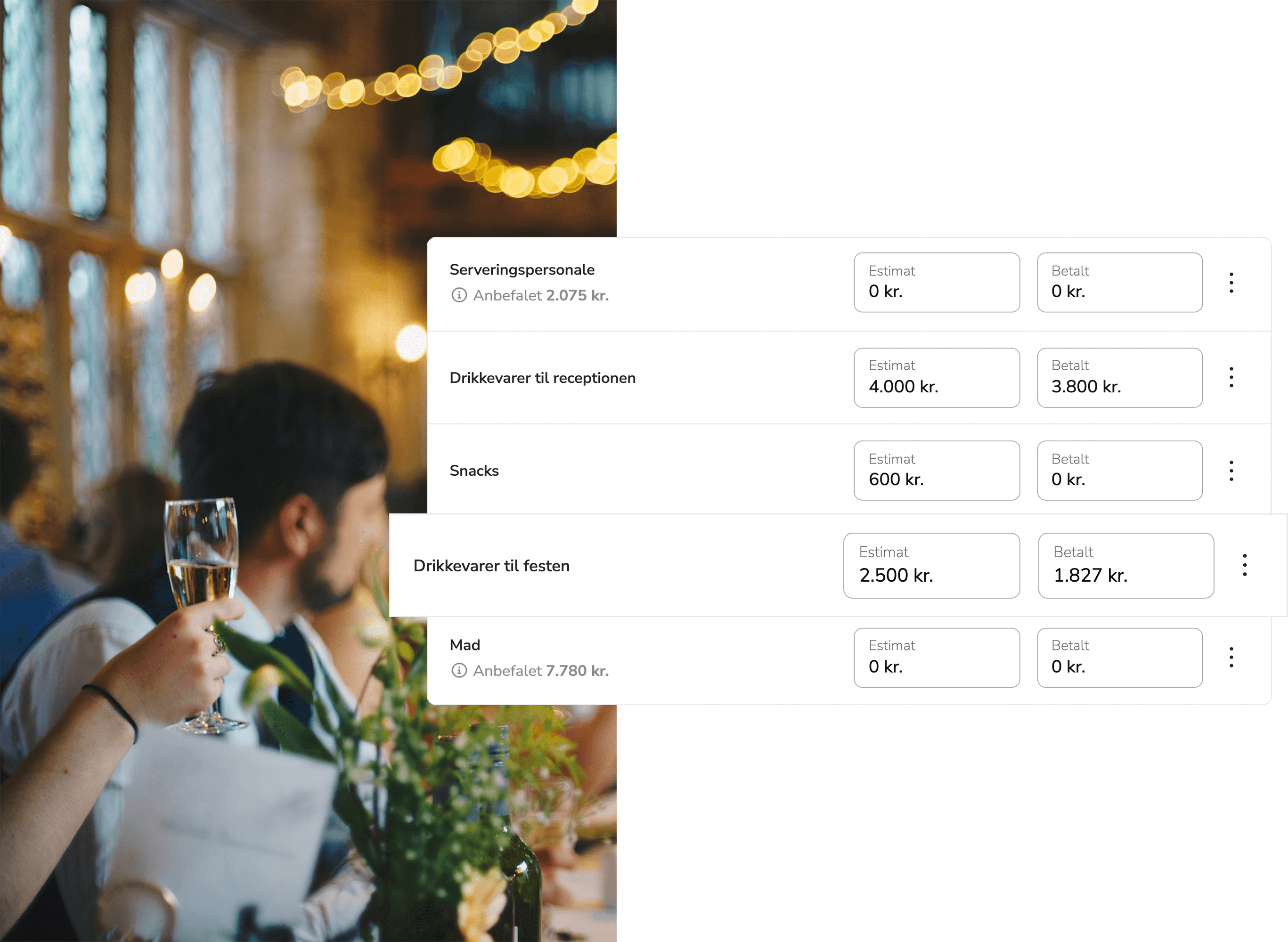 Budget til fest lav budgettet p wonderfulday dk